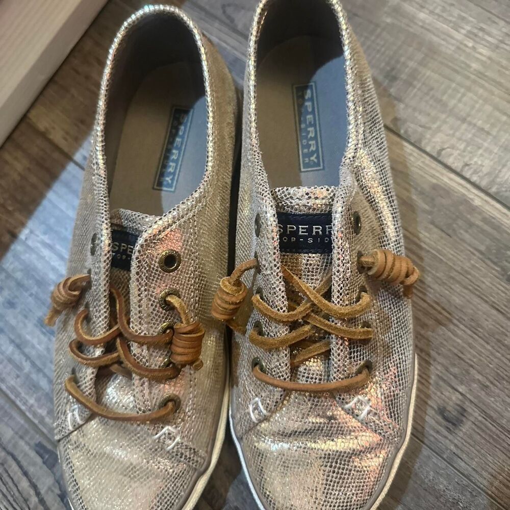 Sperry Women's Gold and Silver Trainers